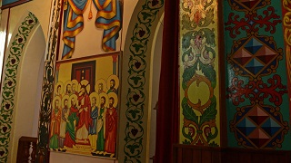 Paintings inside Kudamaloor Church
